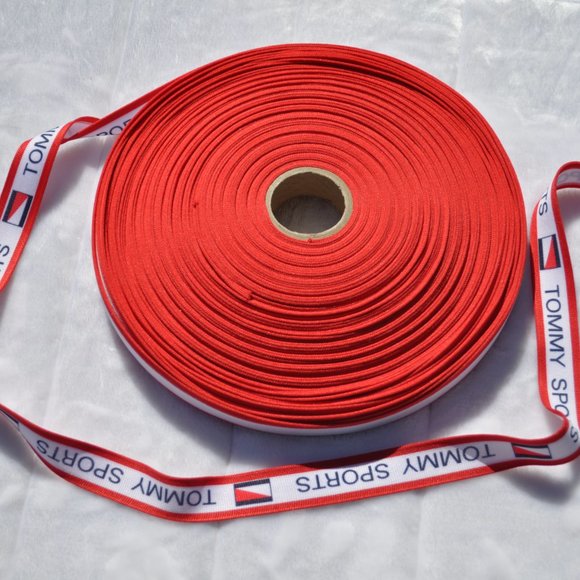 Tommy sports fabric roll trim White and red 50 Yards long by one inch wide - Picture 2 of 6